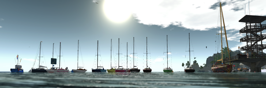 From the left (in boats): Emileigh (Bandit 25r), Aymalie (Bandit IF), Diana (Bandit 22 LTE), Sirius (Bandit IF), Rugger and Lili (Bandit 22 LTE), Max and Wyndi (Bandit IF), Jenna (Bandit 22 LTE), Ester and Yola (Bandit 22 LTE), Sea (Bandit 22 LTE), Moon (Bandit 22 LTE), Alex (Bandit 22 LTE), Zimtzicke (Bandit 22 LTE), and Roland and Elyjia (Bandit 50/3). On the race committee boat: Cryptic. On the dock: Daenerys, Tamarushka, and Henry. On the pier: Asher, and Summer.